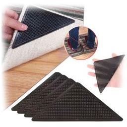 Fixateurs 4x Antidérapants pour Tapis Réutilisables Noirs
