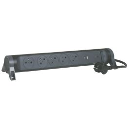 Multiprises LEGRAND 5 Prises 2P+T USB Type-a+ Type-c Foncé