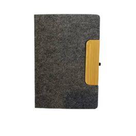 Notebook A5 écologique en Rpet Bambou + Couverture Pliable