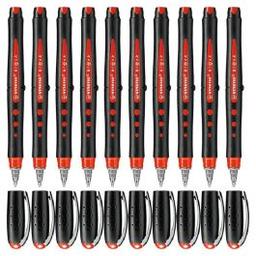 Calvin Klein de 10 Stylos Roller STABILO bl@ Fine 0.5 mm Rouge
