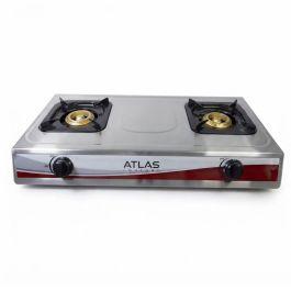 ATLAS Plaque 2 Feux Inox