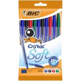 Pochette de 10 Stylos BIC Soft Cristal Assortis