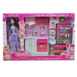 Poupée Avec Ensemble de Cuisine Pour Filles