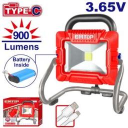 Projecteur Sans Fil EMTOP ELWL4415 3.65V 900 LUMENS