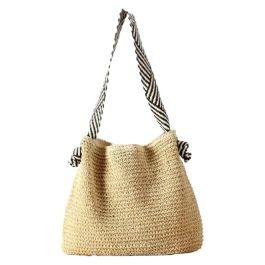 Hobo Vintage à Bandoulière Tissé Marron