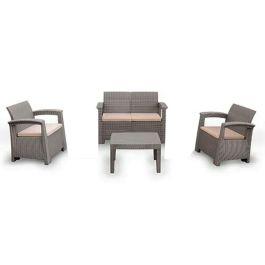 Salon de jardin SOFPINCE Syphax 4 places Dark Taupe