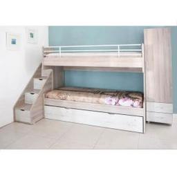 Chambre Enfant TWIN PLUS 168x248cm 1 Porte Chène Brut Chène