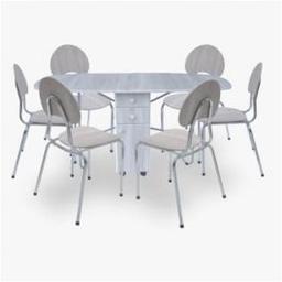 SOTUFAB Salle A Manger Rabattable A Tirroir + 6 Chaises Familia Chêne Brut