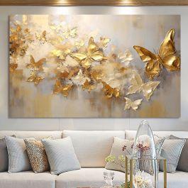 cm Tableau Papillons Dorés