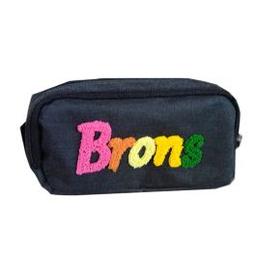 Trousse BRONS brodée double zip