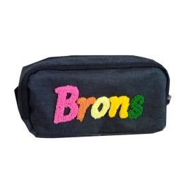 Trousse BRONS brodée double zip