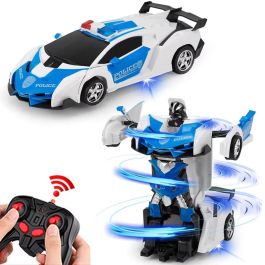 Voiture Robot 2EN1 Police Télécommandée &