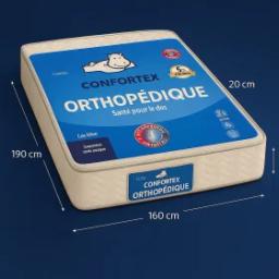MATELAS ORTHOPÉDIQUE CONFORTEX 160×190 CM SANTÉ DU DOS & CONFORT MÉDICAL