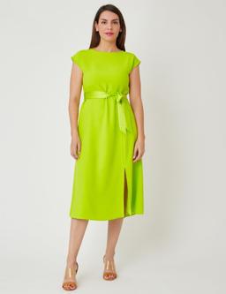 Essia Dress Robe pistache fluide en Crepe Ms. Marion