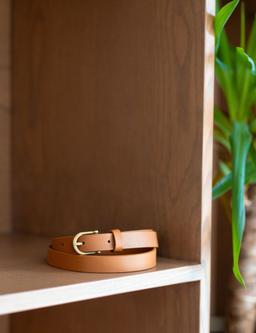 Essential Belt Ceinture en cuir Camel