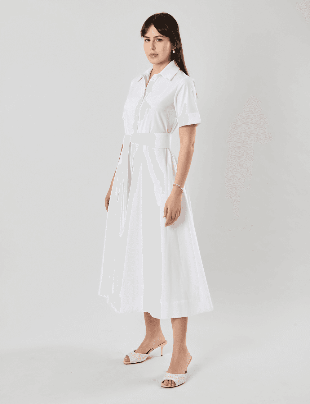 Sarah Dress Robe chemise demi manches en coton Ms. Marion