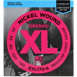 EXL170-5 Jeu de 5 Cordes Basse électrique Nickel