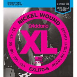 EXL170-6 Jeu de 6 Cordes Basse Electrique Nickel