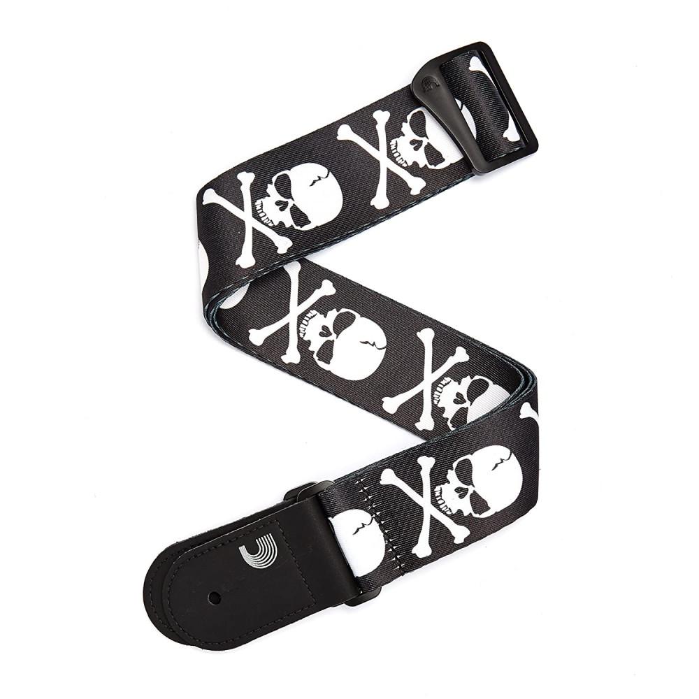 Courroie de guitare en polyester, Skull