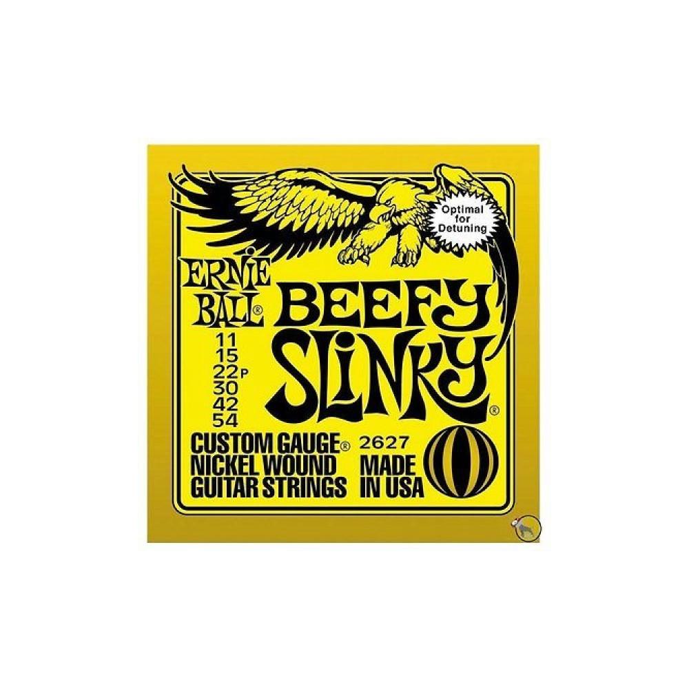 Ernie Ball 2627, Beefy Slinky Cordes Guitare Electrique 11-54
