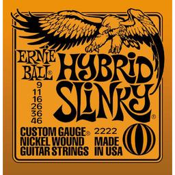 Ernie Ball 2222, Hybrid Slinky Cordes Guitare Electrique 09-46