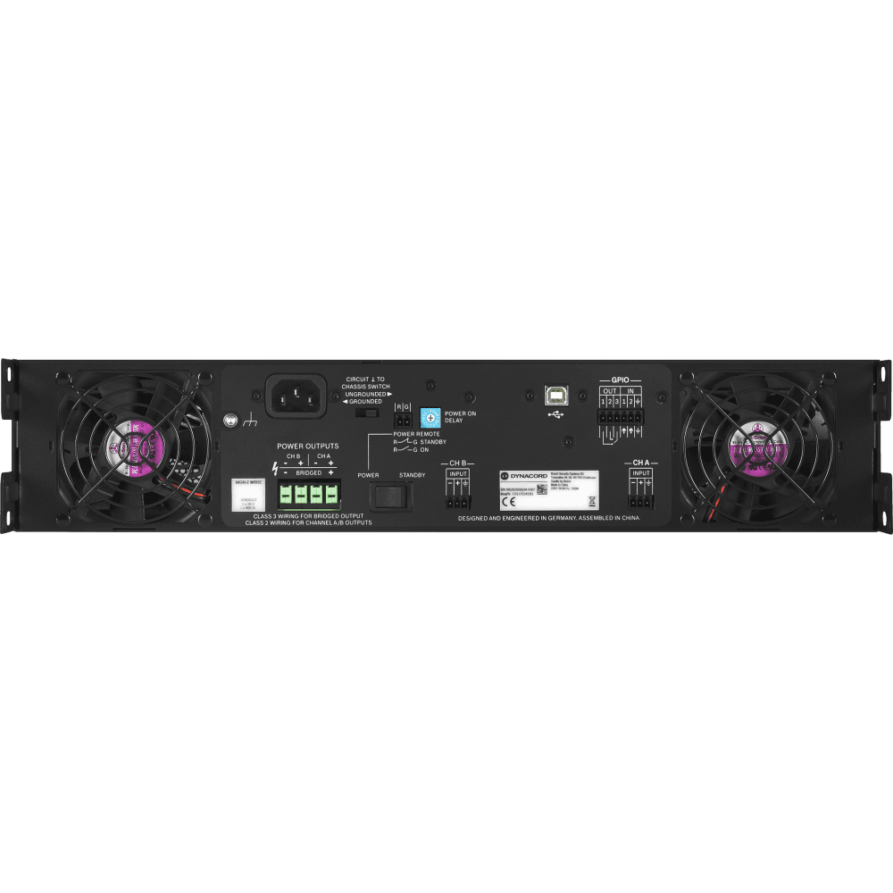 DYNACORD C1300FDI-EU, Amplificateur de puissance DSP 2 × 650