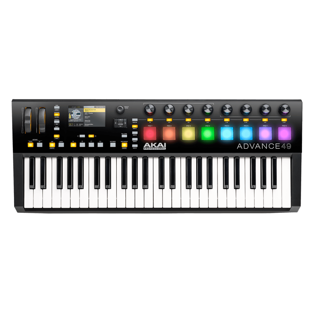 AKAI ADVANCE 49, USB MIDI 49 notes écran 8 pads