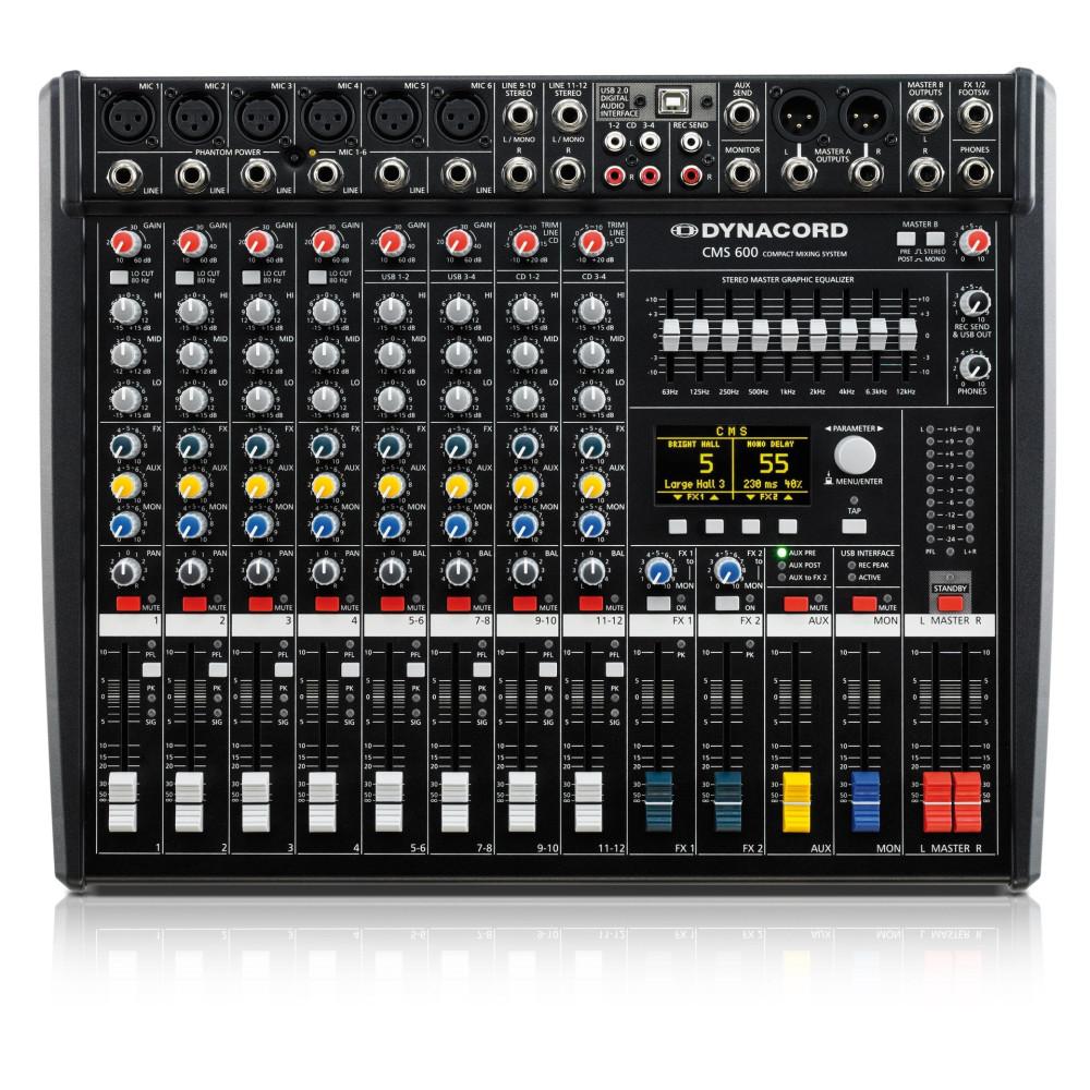 Dynacord CMS 600-3 USB, Console de mixage Studio 6 Mic 2