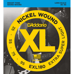 EXL180 Jeu de 4 Cordes Basse Nickel Wound 35-95