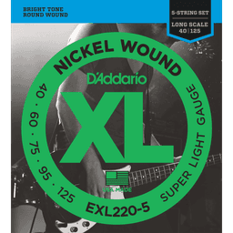 EXL220-5 Jeu de 5 Basse électrique Nickel Wound