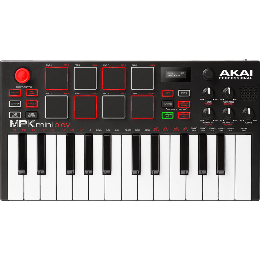 AKAI MPK MINI Play, Clavier Maître USB 25 mini notes 8 pads