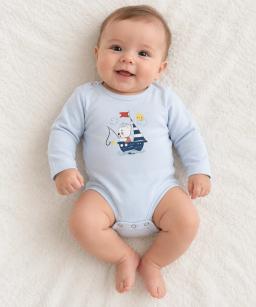 Body manches longues bébé garçon 12171B