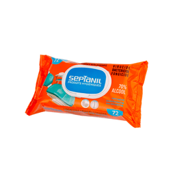 LINGETTE DÉSINFECTANTE SEPTANIL 70% ALC 72PCS
