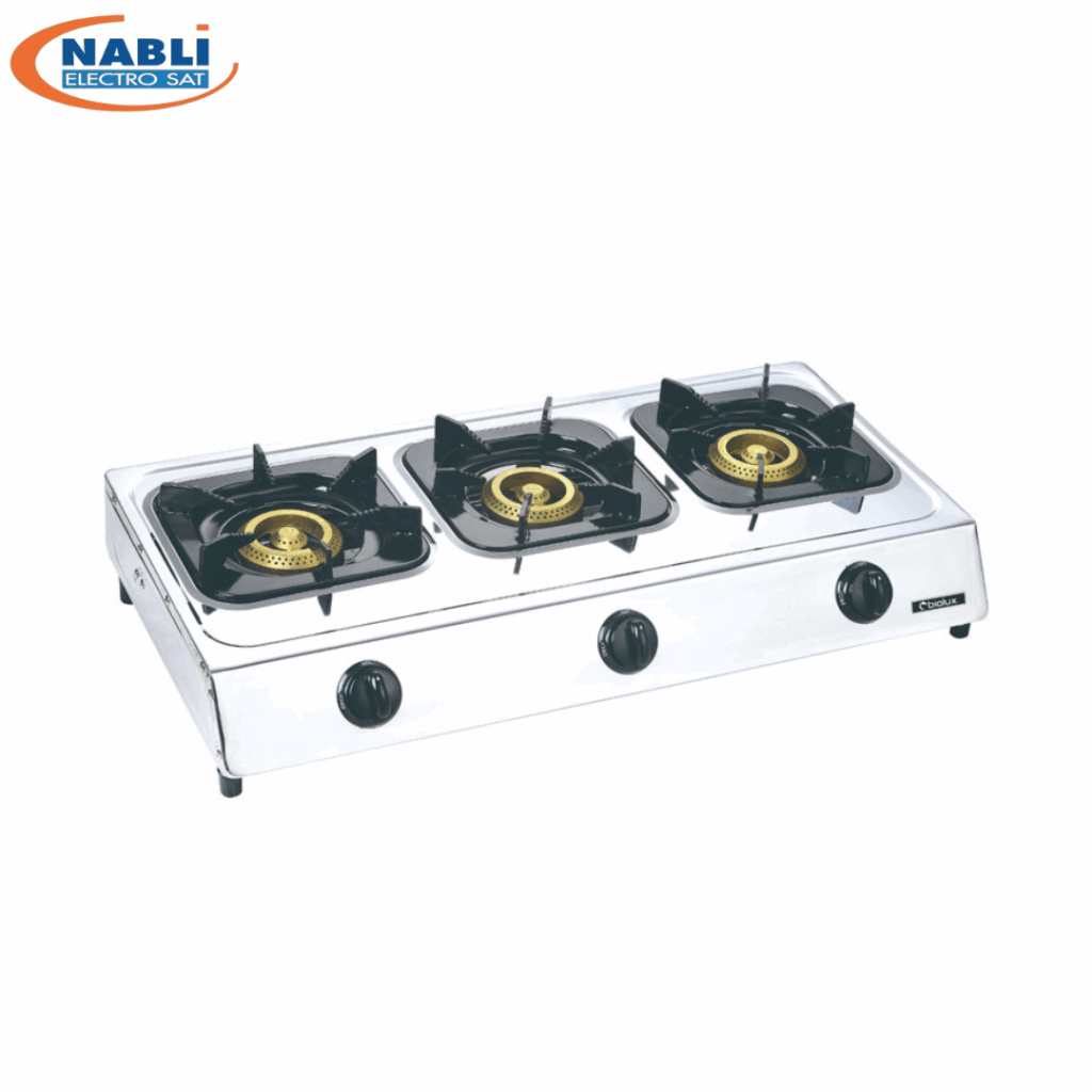 Biolux RECHAUD PLAT 3 FEUX INOX M.7040X 3AL