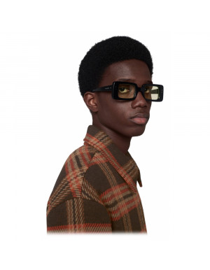 Gucci GG0873S Lunettes de soleil à monture rectangulaire Noir Lunettes Gucci