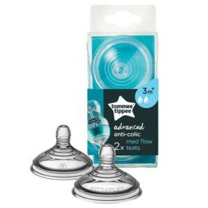 Tommee Tippee Advanced Anti-Colique 2 Tetines A Debit Moyen 3M+