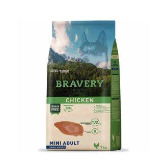 Croquette Bravery Adult Mini Sans Céréales Poulet pour Chien de petite taille