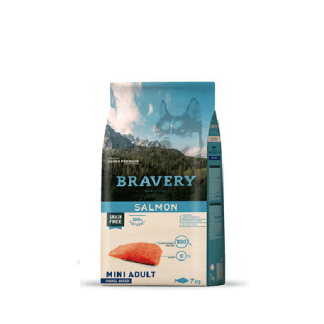 Croquette Bravery Adult Mini Sans Céréales Salmon pour Chien de petite taille