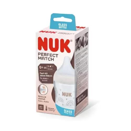 Nuk PERFECT MATCH BIBERON EN VERRE 0M+