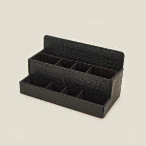 ORGANISATEUR DE BUREAU CLARTÉ EN CUIR CROCO