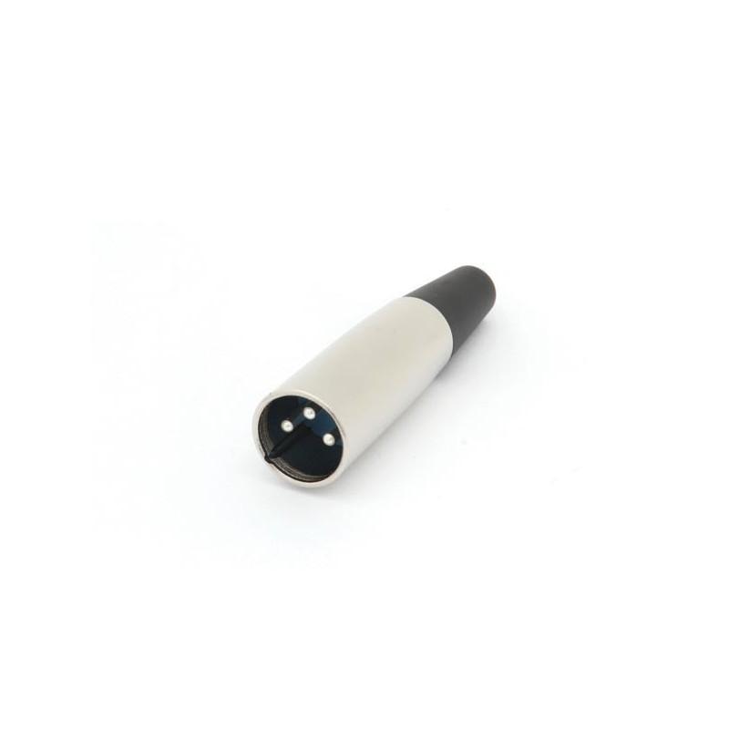 VEL CA097 FICHE XLR MALE NICKELEE 3 BROCHES