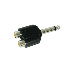 Jack Adaptateur Male Mono 6.35 2RCA Femelles