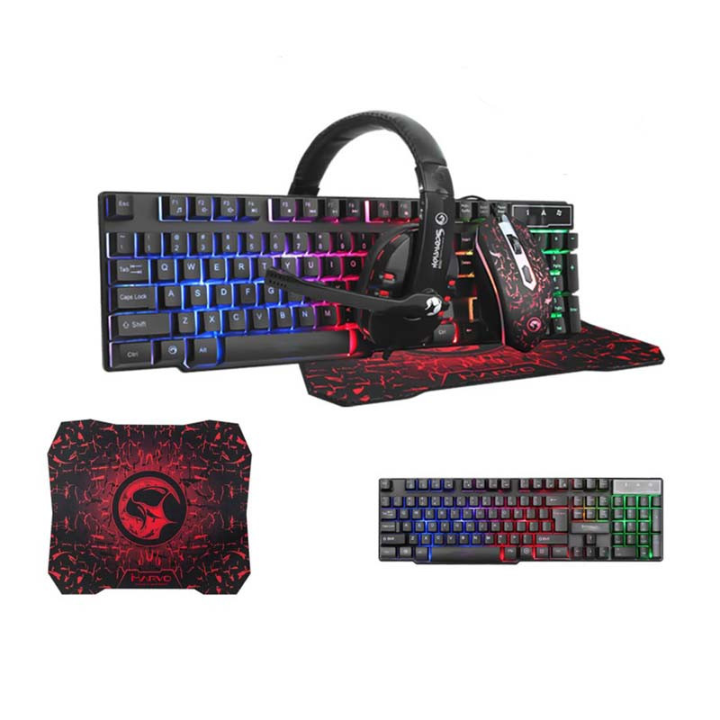 macro MACRO G-301: CLAVIER + SOURIS + CASQUE + TAPIS SOURIS