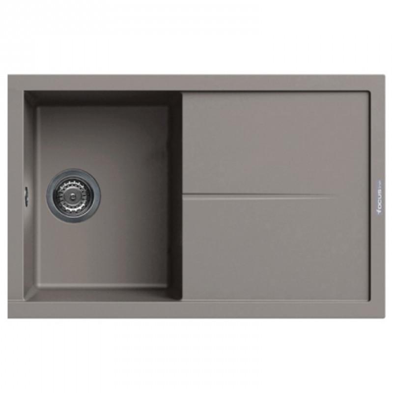 Focus Évier Filo Graniteck 1 Bac 100Cm Grége