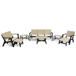 Sotufab Plast De Jardin Central Park 6 Places Confort Grège