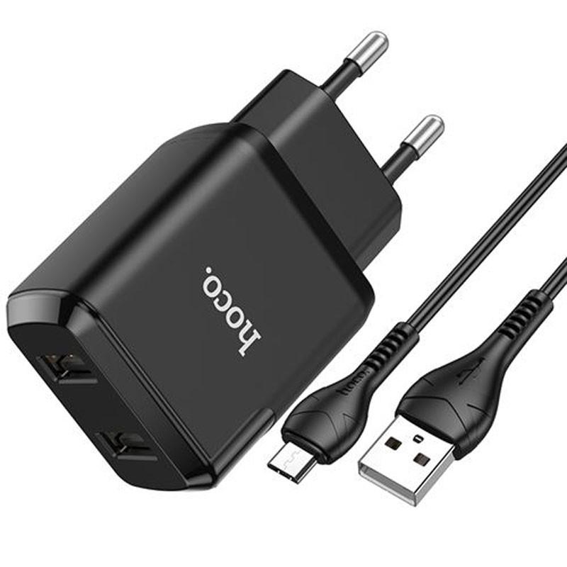 Hoco Chargeur N7 2 Ports USB Vers Micro USB