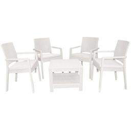 Salon de Jardin MARQUISE 4 Chaises Coussins + Table