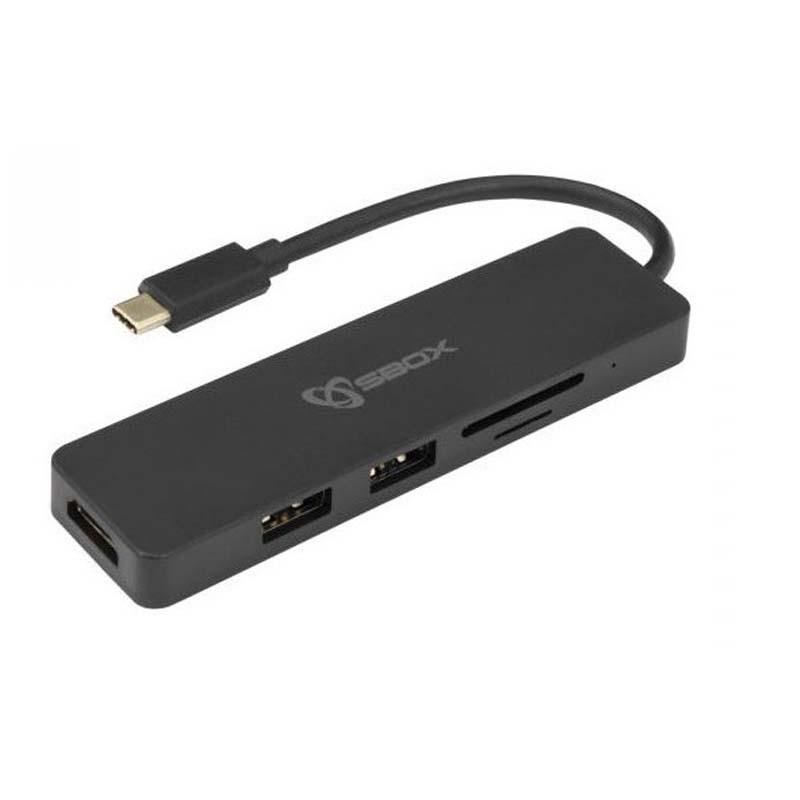 SBOX Adaptateur TCA-51 Type-C Vers HDMI USB SD+TF