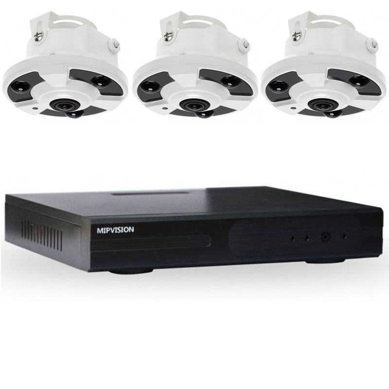 mipvision XDVR AHD 5en1 5mp + 3 Caméra Intérieur MIP-360 2mp