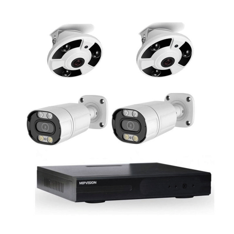 mipvision Hyprid + 2 Cameras Internes MipVision 2MP + 2 Cameras Externes MipVision 2MP